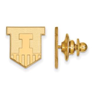 14k Gold LogoArt University of Illinois Victory Badge Lapel Pin