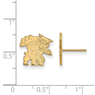 10k Gold LogoArt University of Kentucky U-K Wildcat Small Post Earrings