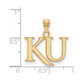 10k Gold LogoArt University of Kansas K-U Small Pendant