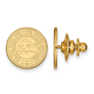14k Gold LogoArt West Virginia University Crest Lapel Pin