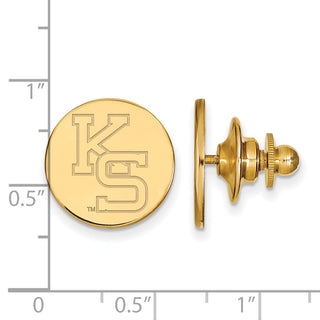 Sterling Silver Gold-plated LogoArt Kansas State University K-S Lapel Pin