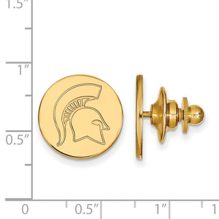14k Gold LogoArt Michigan State University Spartan Lapel Pin