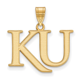 14k Gold LogoArt University of Kansas K-U Medium Pendant