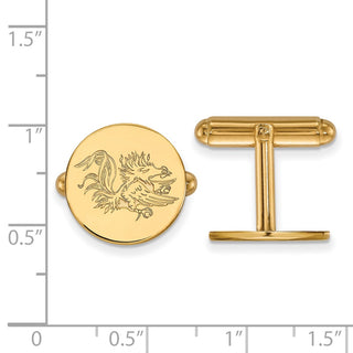 14k Gold LogoArt University of South Carolina Gamecock Cuff Links
