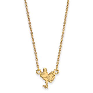 14k Gold LogoArt Virginia Tech HokieBird Small Pendant 18 inch Necklace