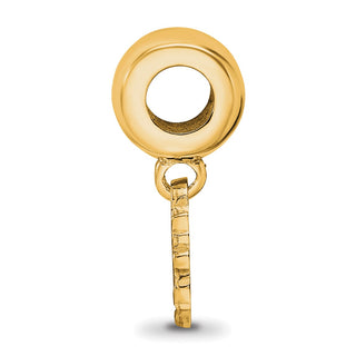 Sterling Silver Gold-plated LogoArt Georgia Institute of Technology Yellow Jacket Extra Small Dangle Bead Charm