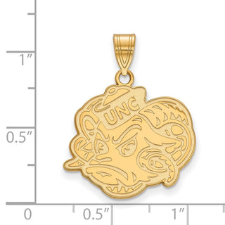 10k Gold LogoArt University of North Carolina Ram Large Pendant 1Y054UNC