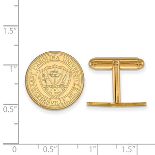 Sterling Silver Gold-plated LogoArt East Carolina University Crest Lapel Pin
