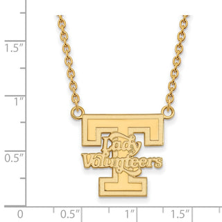 10k Gold LogoArt University of Tennessee Lady Volunteers Large Pendant 18 inch Necklace