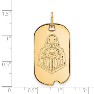10k Gold LogoArt Purdue University Boilermakers Train Logo Small Dog Tag Pendant