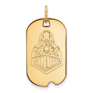 10k Gold LogoArt Purdue University Boilermakers Train Logo Small Dog Tag Pendant