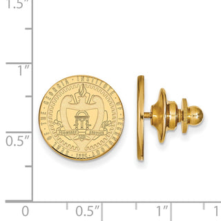 14k Gold LogoArt Georgia Institute of Technology Crest Lapel Pin