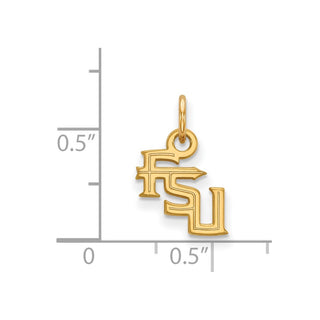 10k Gold LogoArt Florida State University F-S-U Extra Small Pendant