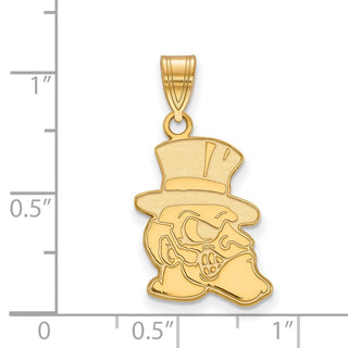 14k Gold LogoArt Wake Forest University Demon Deacon Large Pendant