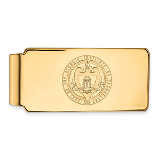 10k Gold LogoArt Georgia Institute of Technology Crest Money Clip