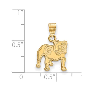 14k Gold LogoArt University of Georgia Bulldog Small Pendant 4Y059UGA