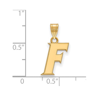 14k Gold LogoArt University of Florida Letter F Small Pendant