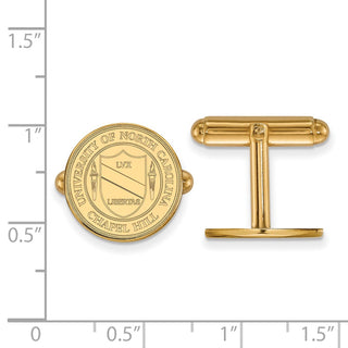 14k Gold LogoArt University of North Carolina Crest Cuff Links