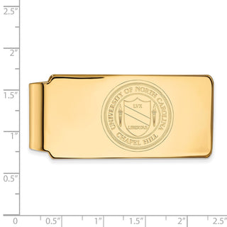 10k Gold LogoArt University of North Carolina Crest Money Clip