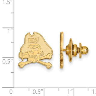 14k Gold LogoArt East Carolina University Pirate Lapel Pin