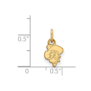 Sterling Silver Gold-plated LogoArt Oklahoma State University Cowboy Extra Small Pendant