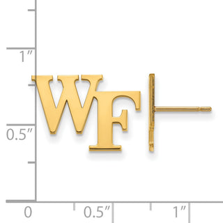 10k Gold LogoArt Wake Forest University W-F Small Post Earrings 1Y062WFU