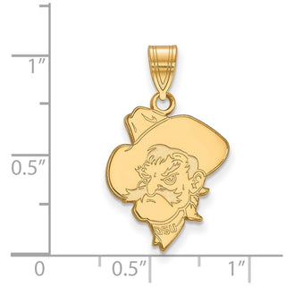 10k Gold LogoArt Oklahoma State University Cowboy Large Pendant 1Y063OKS
