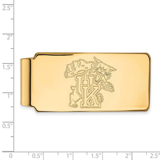 10k Gold LogoArt University of Kentucky U-K Wildcat Money Clip