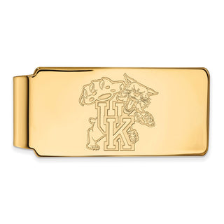 Sterling Silver Gold-plated LogoArt University of Kentucky U-K Wildcat Money Clip