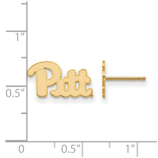 14k Gold LogoArt University of Pittsburgh Extra Small Post Earrings
