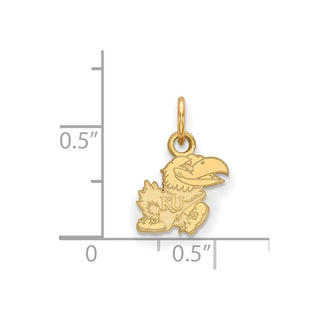 10k Gold LogoArt University of Kansas Jayhawk Extra Small Pendant 1Y065UKS