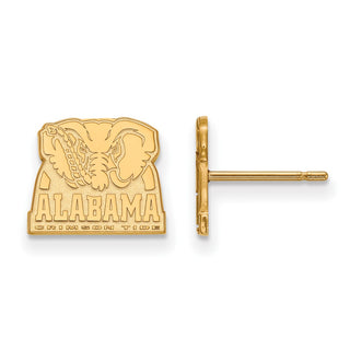 10k Gold LogoArt University of Alabama Elephant Extra Small Post Earrings