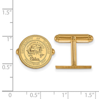 14k Gold LogoArt University of Illinois Crest Cuff Links