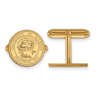 Sterling Silver Gold-plated LogoArt University of Illinois Crest Cuff Links