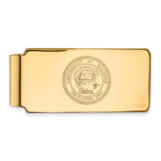 Sterling Silver Gold-plated LogoArt University of Illinois Crest Money Clip