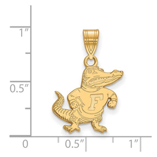 Sterling Silver Gold-plated LogoArt University of Florida Gator Medium Pendant GP071UFL