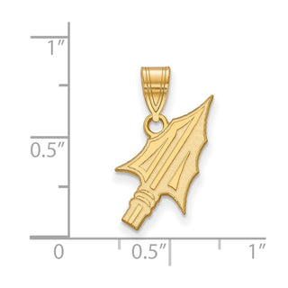 10k Gold LogoArt Florida State University Arrow Medium Pendant
