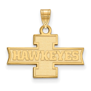 14k Gold LogoArt University of Iowa Hawkeyes Small Pendant
