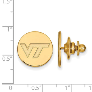 14k Gold LogoArt Virginia Tech V-T Lapel Pin