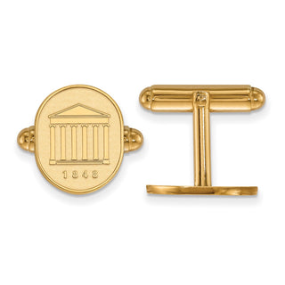 14k Gold LogoArt University of Mississippi 1848 Crest Cuff Links