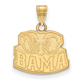10k Gold LogoArt University of Alabama Elephant Small Pendant