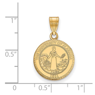 Sterling Silver Gold-plated LogoArt University of Alabama Medium Crest Pendant