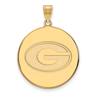 10k Gold LogoArt University of Georgia Letter G Extra Large Disc Pendant
