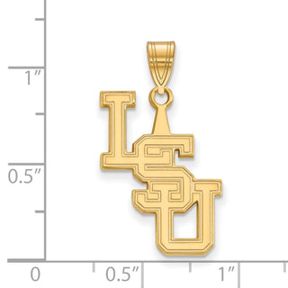 10k Gold LogoArt Louisiana State University L-S-U Large Pendant