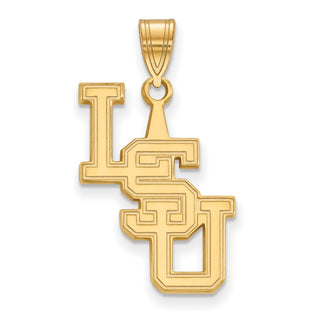 10k Gold LogoArt Louisiana State University L-S-U Large Pendant