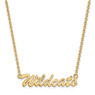 Sterling Silver Gold-plated LogoArt University of Kentucky Wildcats Script Medium Pendant 18 inch Necklace