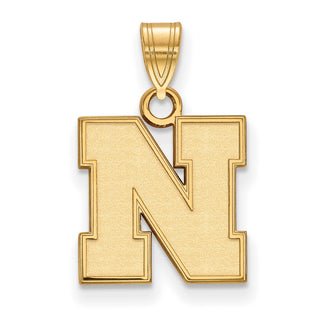 14k Gold LogoArt University of Nebraska Letter N Small Pendant