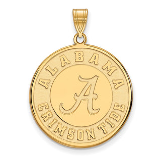 10k Gold LogoArt University of Alabama Crimson Tide Extra Large Disc Pendant