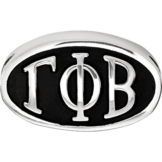 Sterling Silver LogoArt Gamma Phi Beta Sorority Greek Letters Enameled Oval Bead