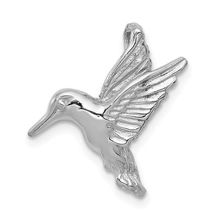 14k White Gold Polished Open-Backed Hummingbird Slide